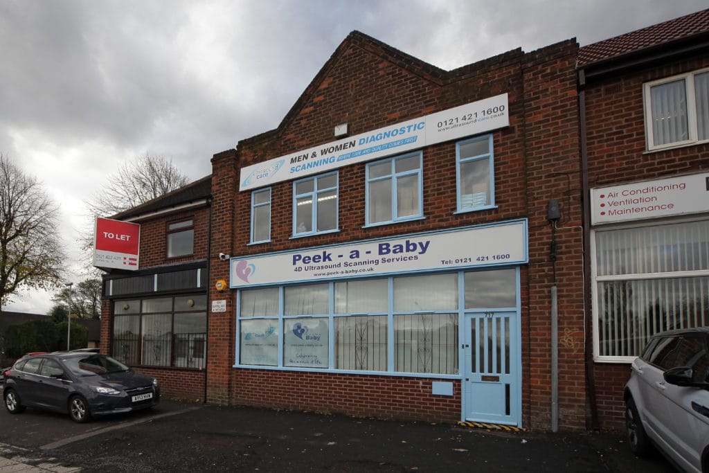 Peek A Baby Clinic in Quinton Birmingham, frontage shot