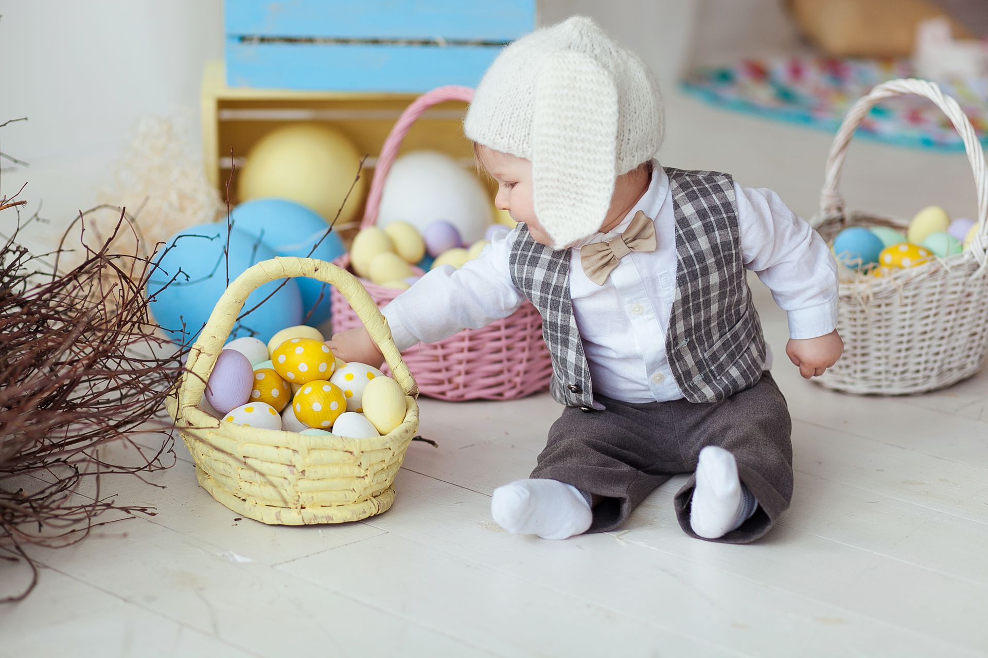 Easter Baby Fun - Babies with Easter Eggs