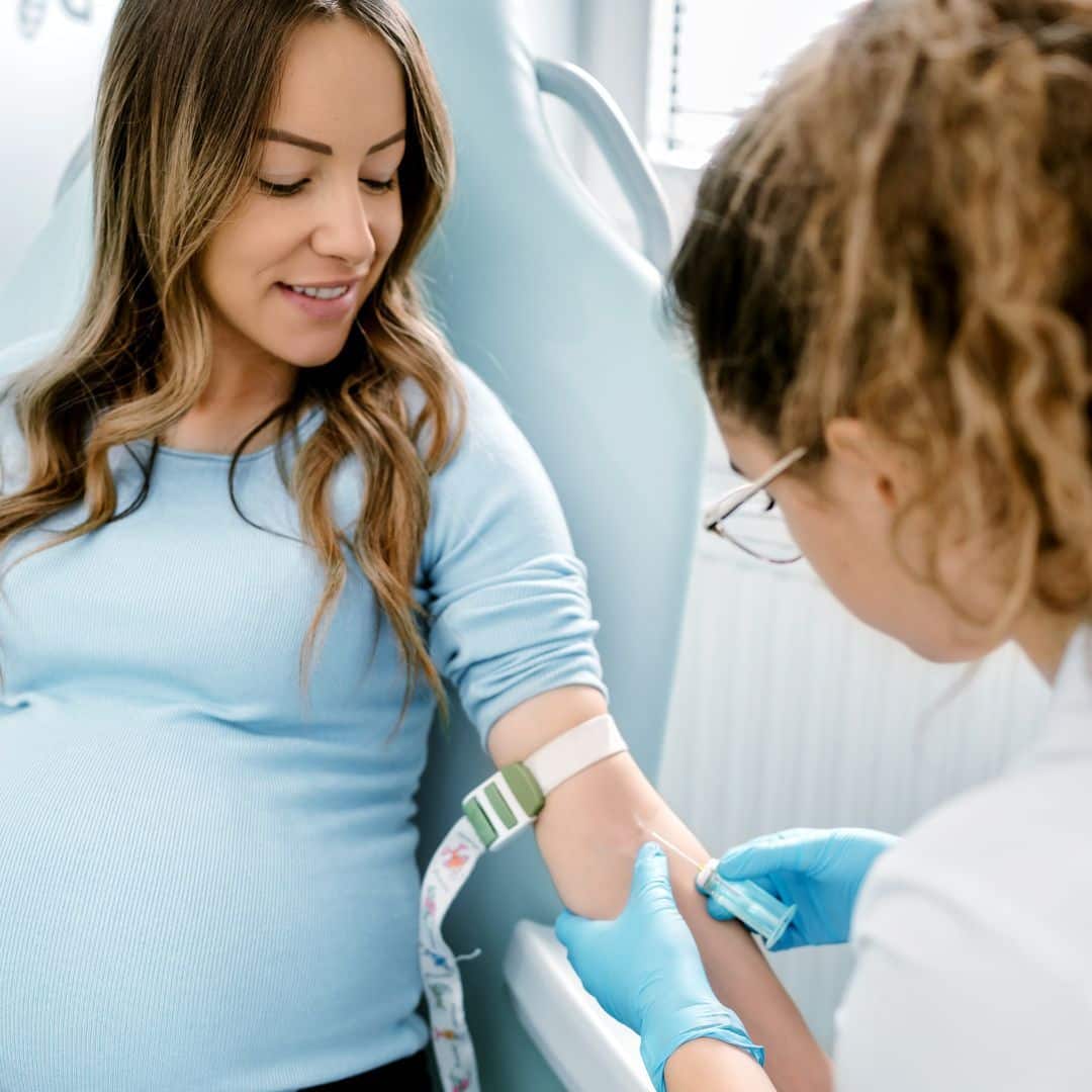 Pregnant Lady Having Blood Test