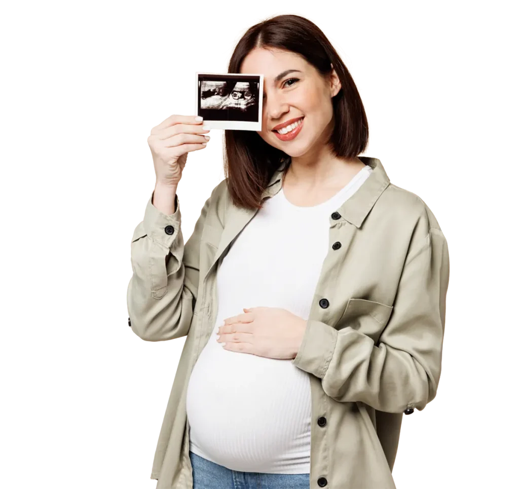 Pregnant Lady with Baby Scan